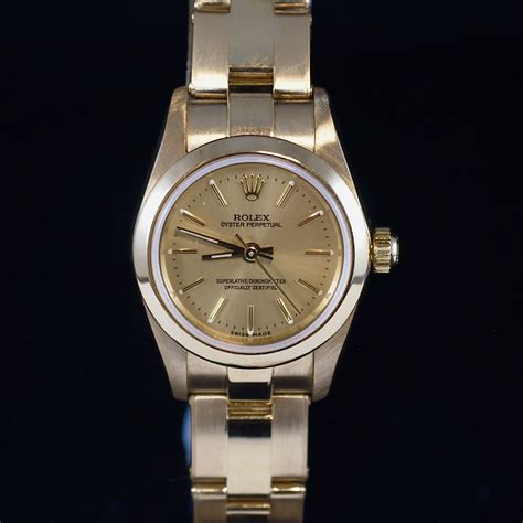 gold rolex ladies oyster perpetual